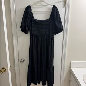 Abercrombie & Fitch Black Midi Dress